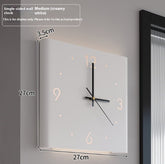 Living Room Stickers Wall Clocks Creative Angle Clock 0 HomeSpark With Light Cream White 