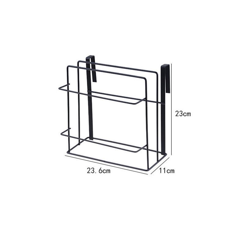 Kitchen Double Layer Towel Rack Hanging Holder Cabinets Shelf Chopping Board Storage Rack 0 HomeSpark   