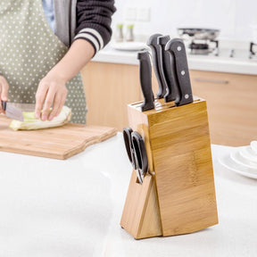 Bamboo Kitchen Accessories Storage Knife Holder 0 HomeSpark   