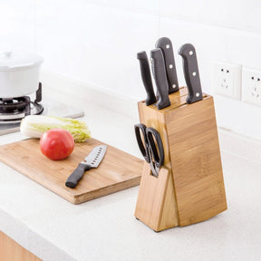 Bamboo Kitchen Accessories Storage Knife Holder 0 HomeSpark   