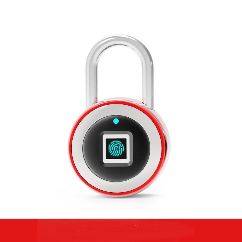 Fingerprint Padlocks, Smart Small Locks, Fingerprint Anti-theft Locks, Padlocks 0 HomeSpark Red  