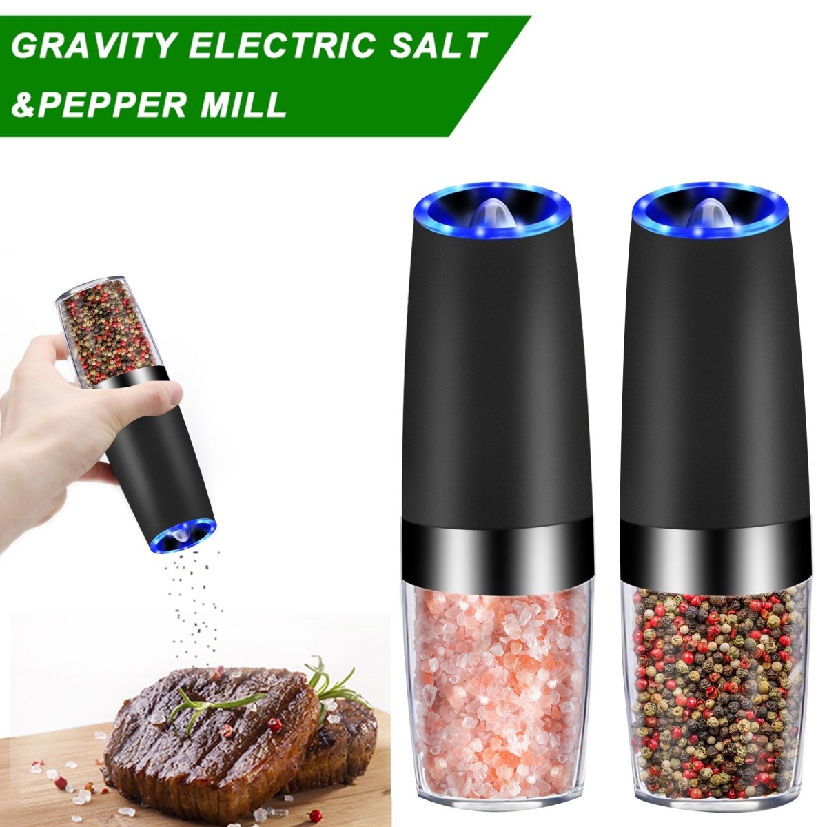 Electric Gravity Sensor Automatic Pepper Grinder Kitchen Tools - Lilishomespark