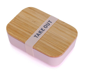 Take Out Bamboo Lunch Box in Blush Pink | Eco-Friendly and Sustainable Food & Beverage Byzantium Smudge   