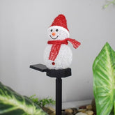 Solar Outdoor Decor Light Christmas Snowman Decoration Stake light - Lilishomespark