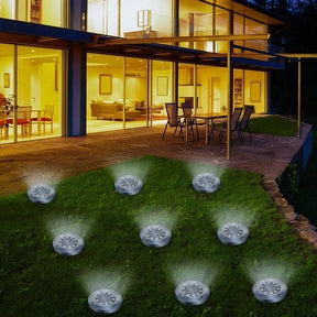 4/8 LEDs Solar Powered Buried Light Outdoor Pathway Garden Decking Lighting Pink Iolaus White 8pcs 