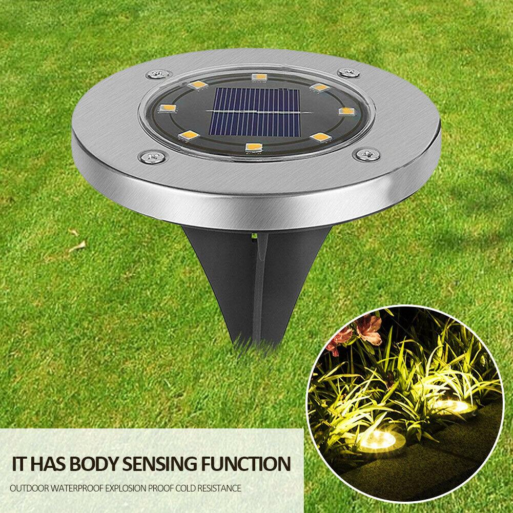 4/8 LEDs Solar Powered Buried Light Outdoor Pathway Garden Decking Lighting Pink Iolaus   