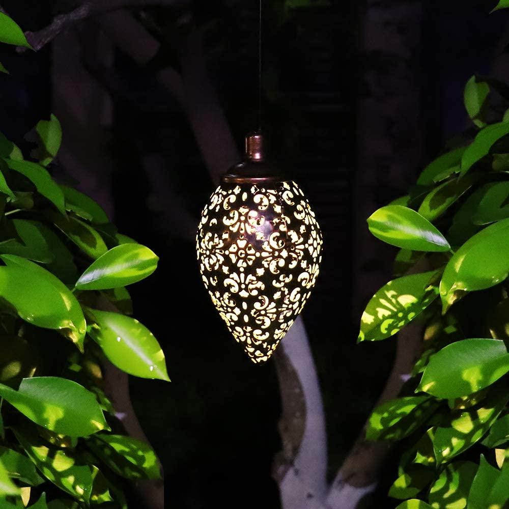 Solar Light LED Lantern Garland Waterproof Hanging Outdoor Fairy Light Lighting Pink Iolaus   