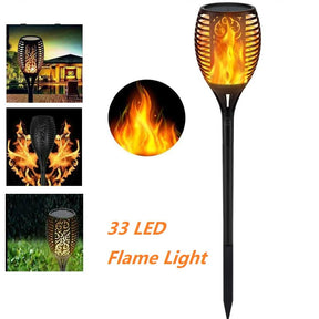 33 Led Outdoor Waterproof Solar Powered Small Torch Flame Lights - Lilishomespark