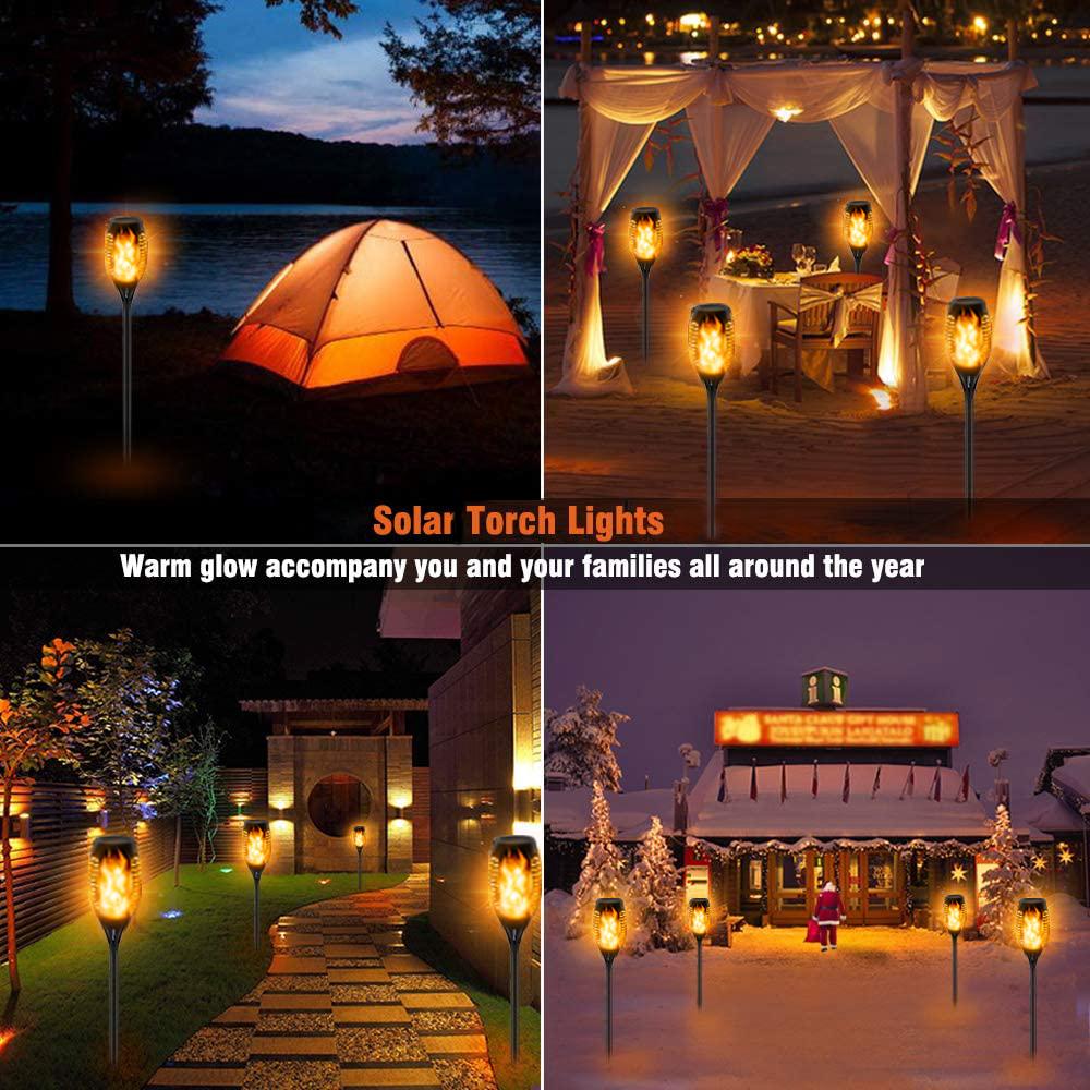 33 Led Outdoor Waterproof Solar Powered Small Torch Flame Lights - Lilishomespark