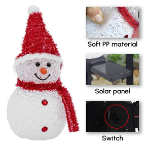 Solar Outdoor Decor Light Christmas Snowman Decoration Stake light - Lilishomespark