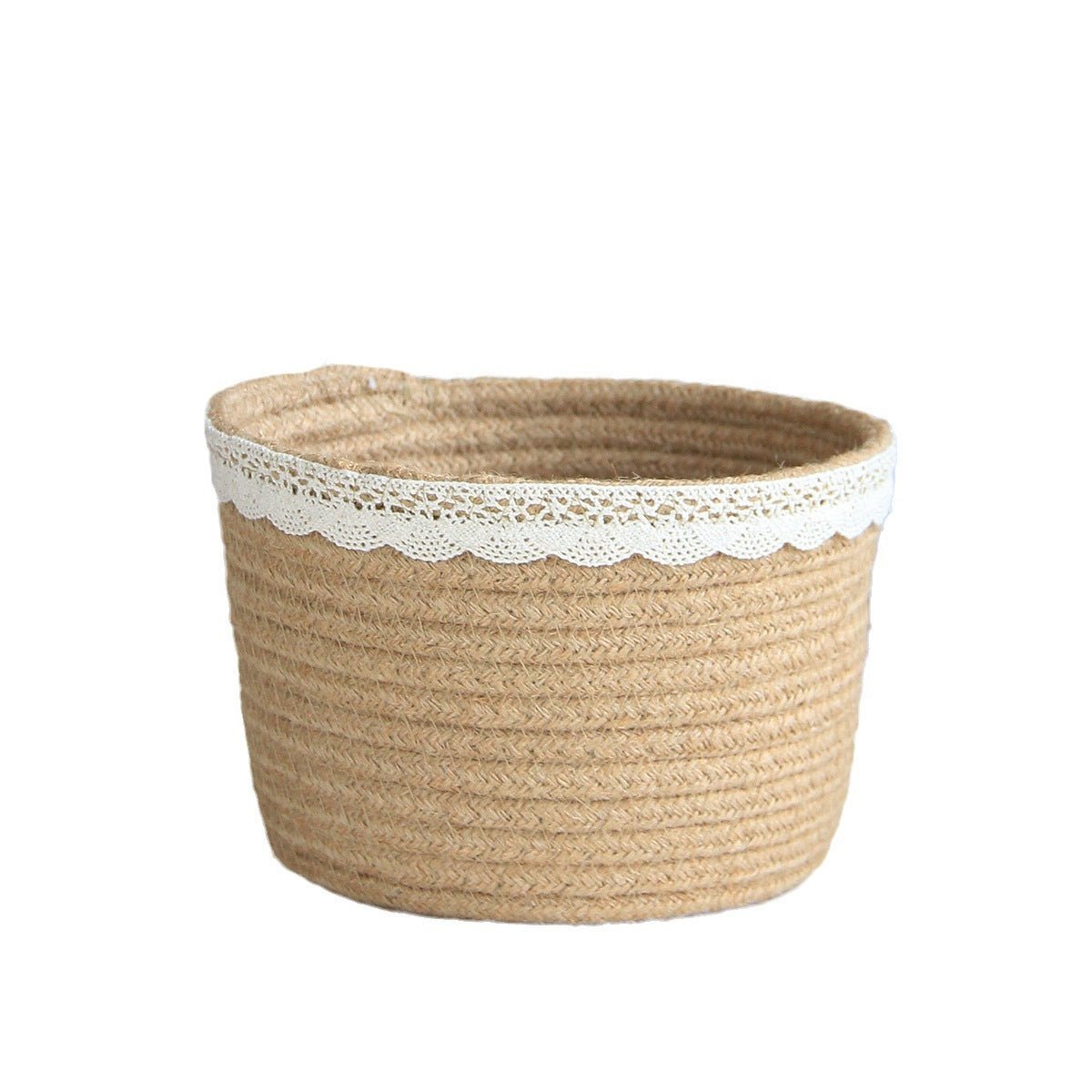 Jute Storage Basket Cosmetics Home 0 HomeSpark   