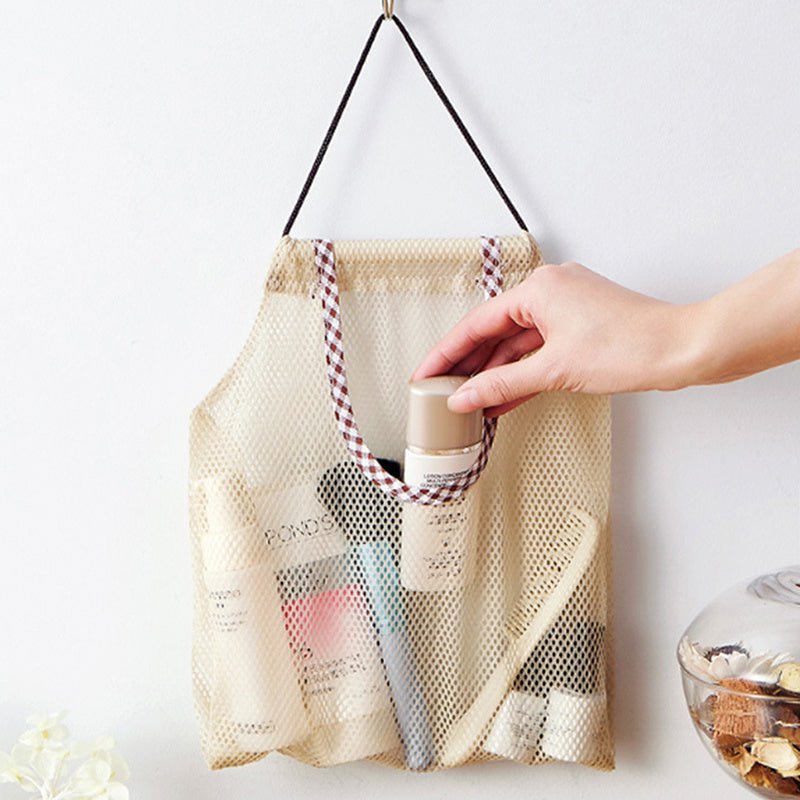 Polyester Mesh Kitchen Storage Bag Portable Net Bag Shopping Bag Home Storage Wall Shelves Kitchen Accessories 0 HomeSpark   