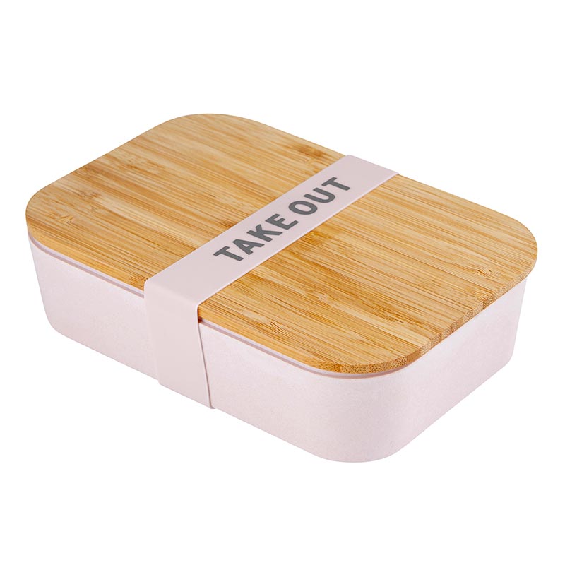 Take Out Bamboo Lunch Box in Blush Pink | Eco-Friendly and Sustainable Food & Beverage Byzantium Smudge   