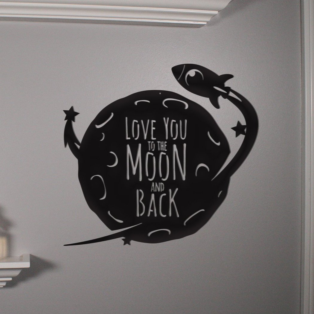 Moon and Back - Rocket - Metal Wall Art/Decor Home & Garden Canis Minor   