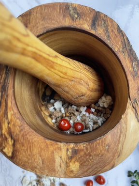 Olive Wood Rustic Mortar and Pestle Kitchen Accessories Jade Chrysippus   