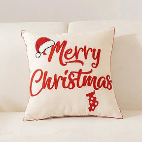 Christmas Pillow Cover Christmas Copper Pallas 45x45cm Cream Red 