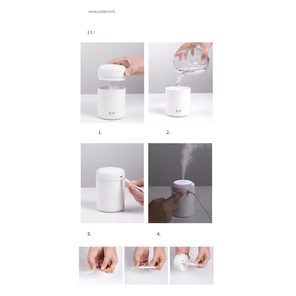 Portable Air Humidifier Aroma Essential Oil Diffuser for Car Home Home & Garden Teal Simba   