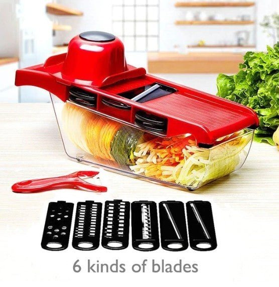 Stainless Steel 6 Blades Vegetable Slicer Kitchen Yellow Pandora   