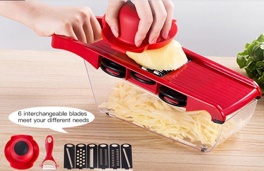 Stainless Steel 6 Blades Vegetable Slicer Kitchen Yellow Pandora   