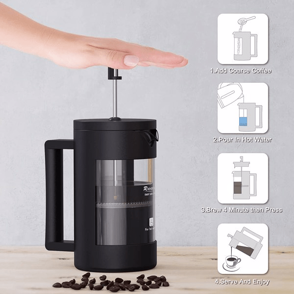 350LM/600ML Mini French Press Coffee Maker Kitchen Accessories Lilac Milo   