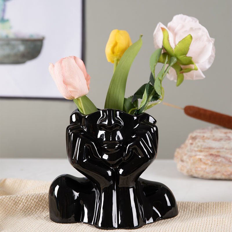 Home Decor Ceramic Vases Flower Vase  Sculpture Crafts 0 HomeSpark   