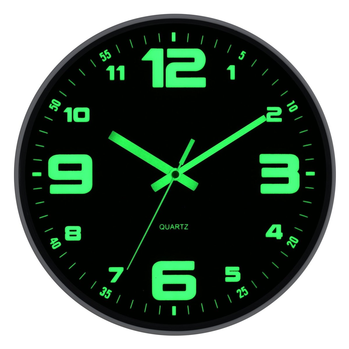 Tempered Glass Clock Living Room Wall Clock Bedroom Wall Clocks 0 HomeSpark Black 12 Inches 