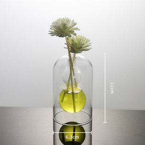 Vases Glass Vase Home Decor Room Decor Modern Wedding Decoration Hydroponic Flower Pot Double Glass Container Crafts Ornament 0 HomeSpark   