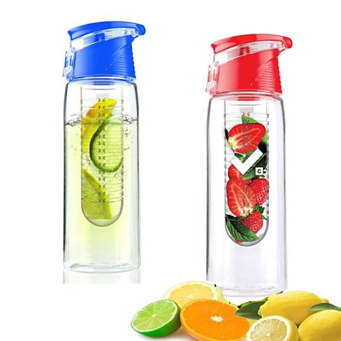 Fruit Cola Bottle a Fruit Infuser Drink Bottle Novelty Salmon Lucky   