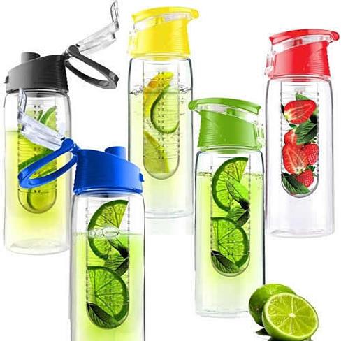 Fruit Cola Bottle a Fruit Infuser Drink Bottle Novelty Salmon Lucky   