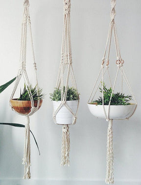 Macrame Plant Hanger Home & Garden Silver Simba   