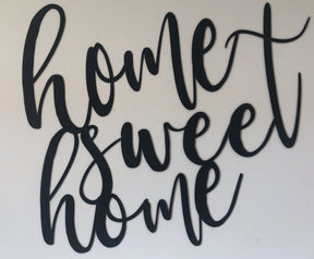 Home Sweet Home Cursive - Metal Wall Art - Lilishomespark