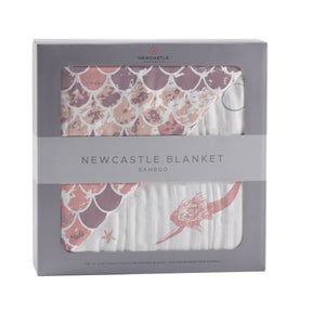 Mermaids and Scales Bamboo Muslin Newcastle Blanket Kids & Babies Lavender Charlie   