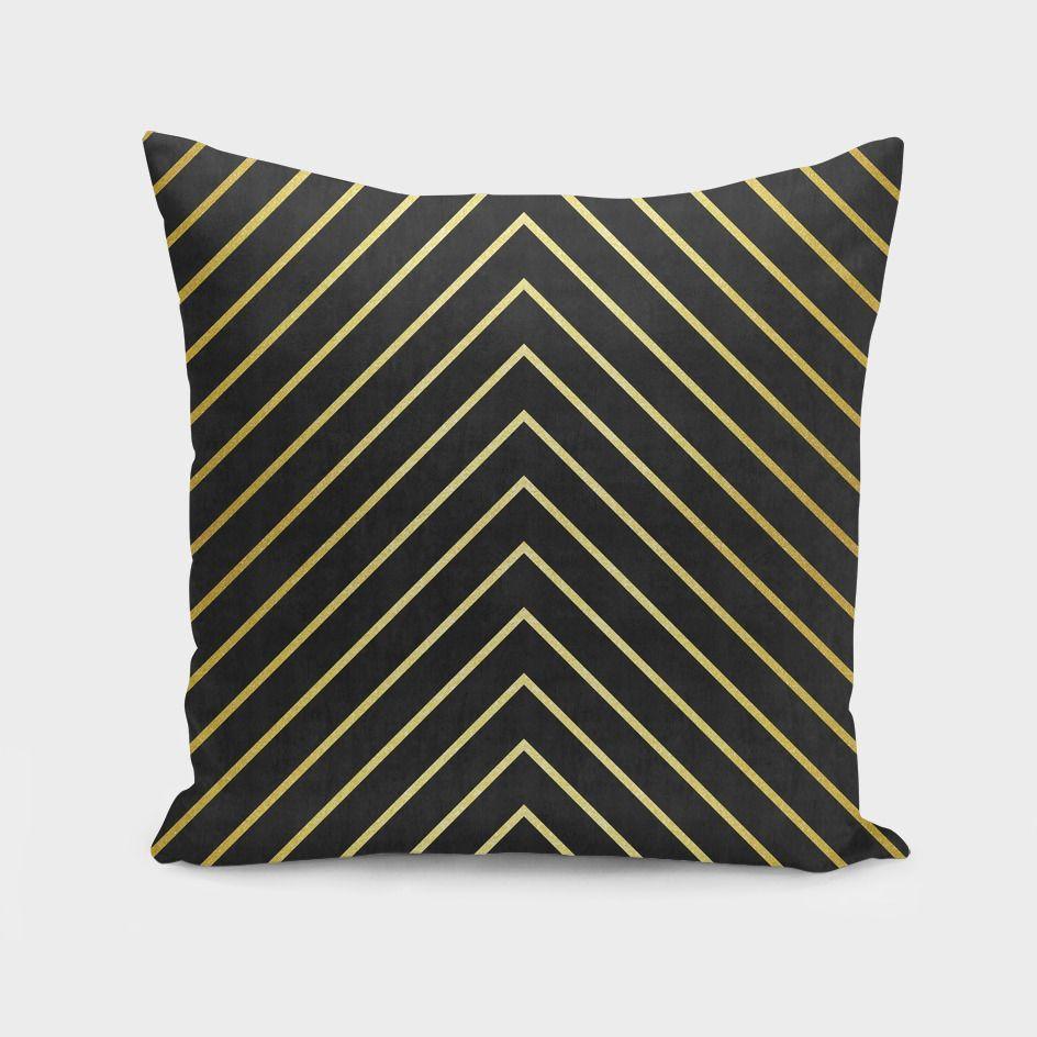 Minimalist and golden art Cushion/Pillow Textiles & Pillows Scorpius   