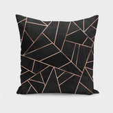 Velvet Black & Rose Gold Cushion/Pillow Textiles & Pillows Scorpius   